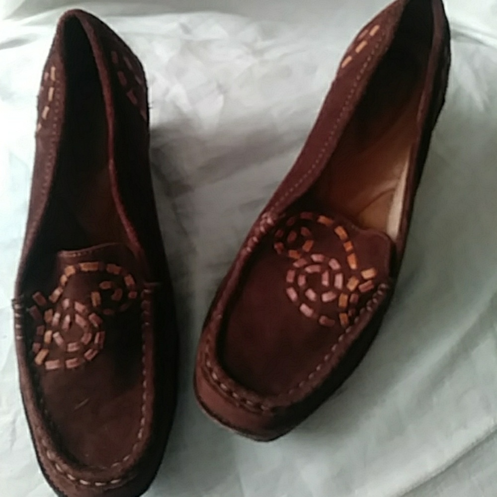 Clark's Artisan Brown suede wedges-sz 8 1/2 M